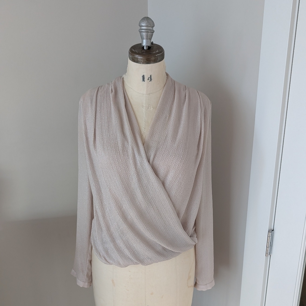 H&M Light Gold Party Blouse